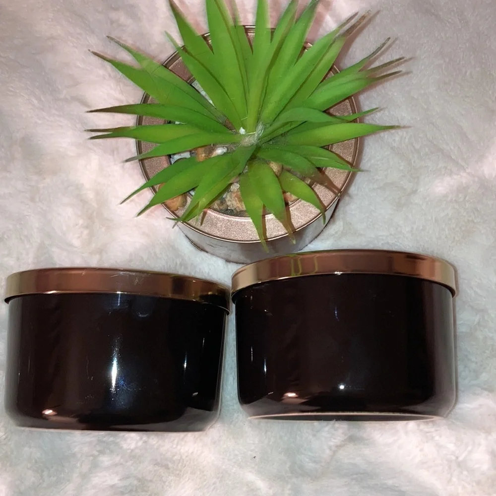 🆕Z Gallerie Multi-Use Storage Duo Two Ceramic Canisters;Goldtone Cushioned lids